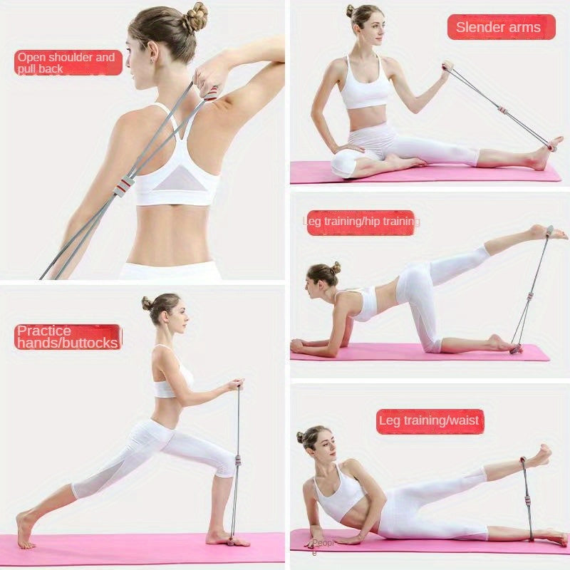 8-Shaped Yoga Resistance Puller Elastic Band for Strength Training