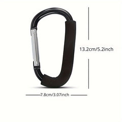 Aluminum Carabiner Keychain w/ Sponge Handle for Camping & Hiking