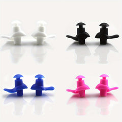 4 Pairs Reusable Silicone Ear Plugs for Swimming, Surfing, Kayaking