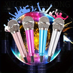Mini Microphone Key Chain Creative Metal Pendant Ornament