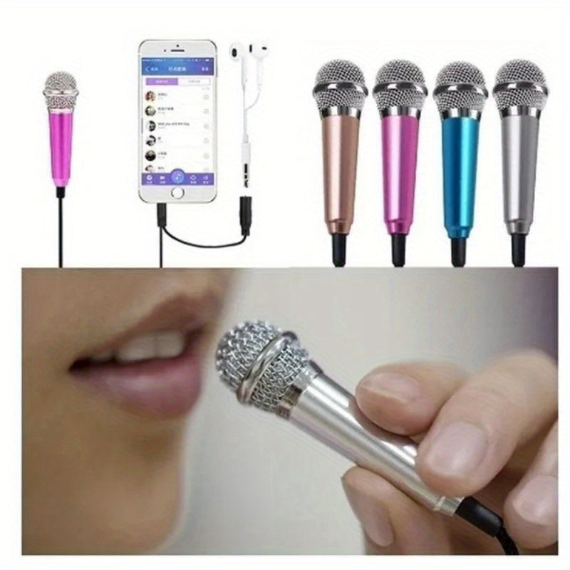 Mini Microphone Key Chain Creative Metal Pendant Ornament