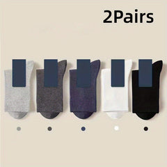 Men's Crew Socks Anti-odor Sweat Absorption Breathable Solid Socks