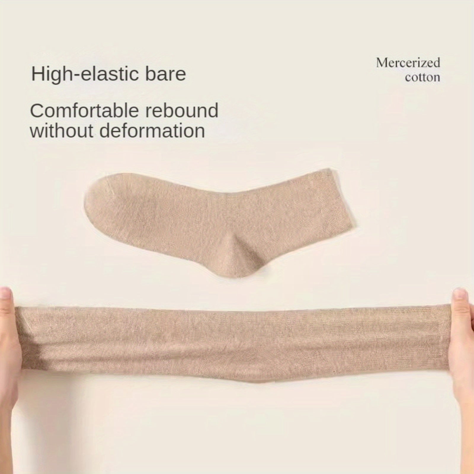 Men's Crew Socks Anti-odor Sweat Absorption Breathable Solid Socks