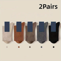 Men's Crew Socks Anti-odor Sweat Absorption Breathable Solid Socks