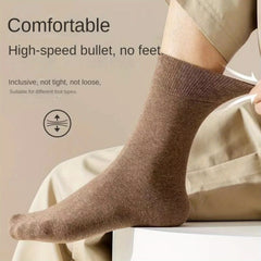 Men's Crew Socks Anti-odor Sweat Absorption Breathable Solid Socks