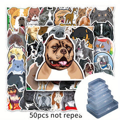 50pcs Bully Dog Graffiti Animal Stickers For DIY Water Cup Luggage