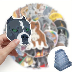 50pcs Bully Dog Graffiti Animal Stickers For DIY Water Cup Luggage