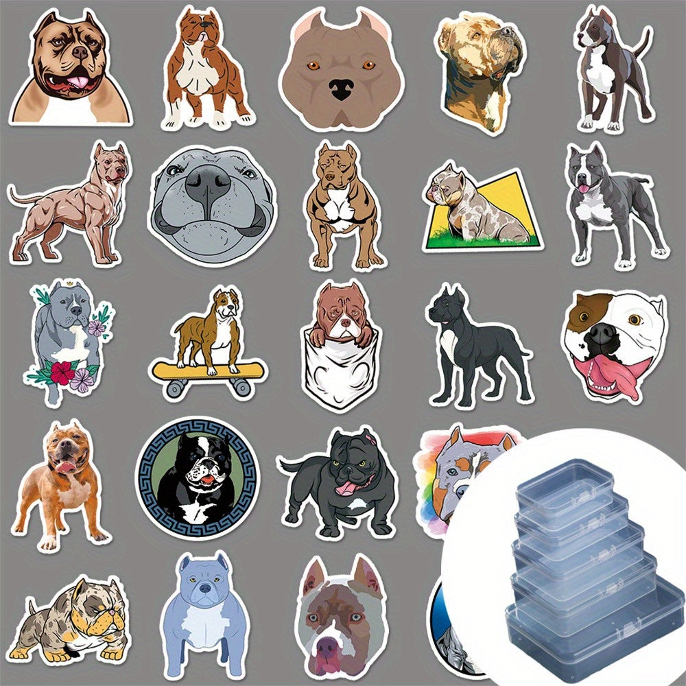 50pcs Bully Dog Graffiti Animal Stickers For DIY Water Cup Luggage
