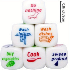2pcs Housework Distribution Dice Family Gathering Game Dice Game