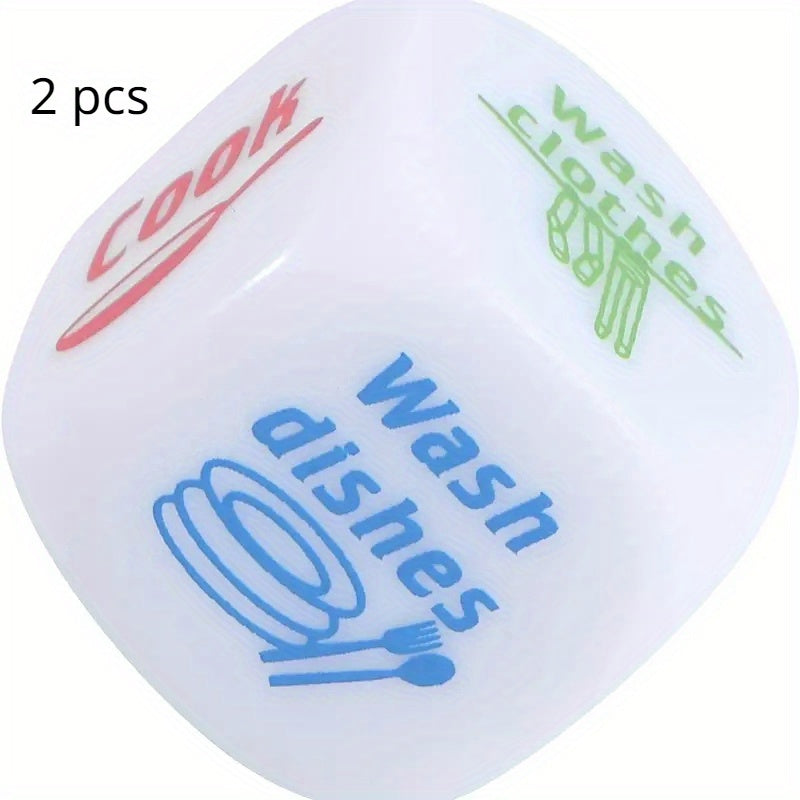 2pcs Housework Distribution Dice Family Gathering Game Dice Game