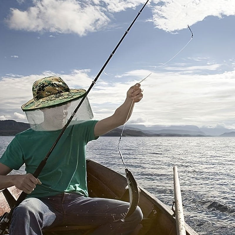Anti Mosquito Net Hat Lightweight Breathable Bucket Hat For Fishing Hiking