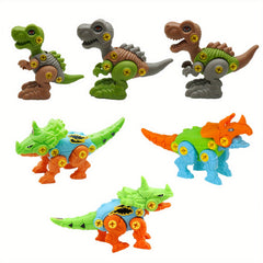 6pcs Dinosaur Model Assembly Toy - Educational Birthday Gift Bag