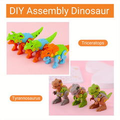 6pcs Dinosaur Model Assembly Toy - Educational Birthday Gift Bag