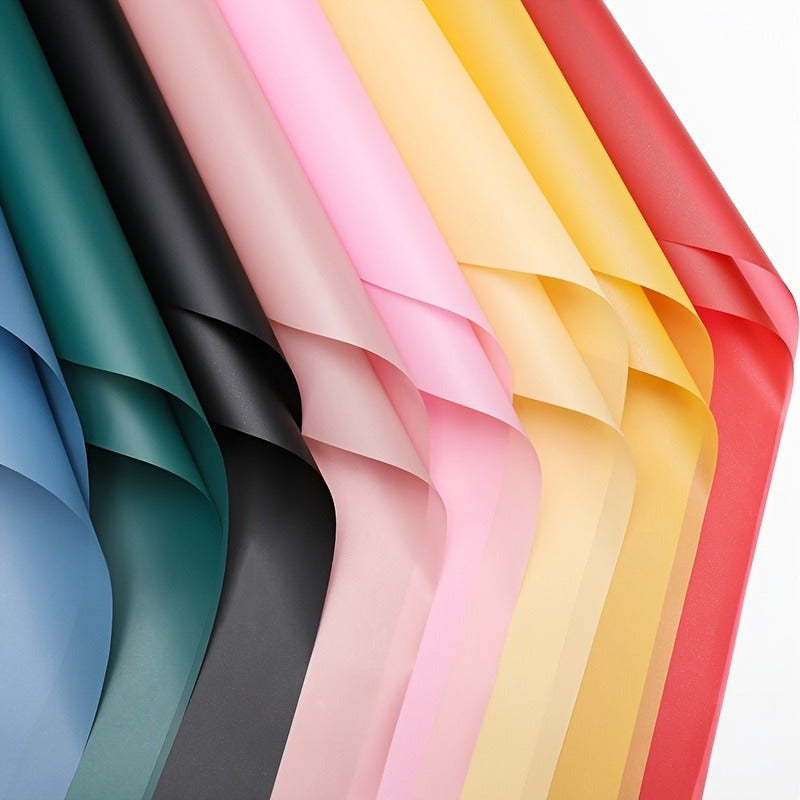 20 Sheets Waterproof Flower Wrapping Paper Solid Matte Paper