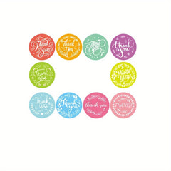 500pcs Thank You Stickers Roll, Cute Cartoon Diy Decoration Stickers