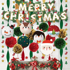 Christmas Lantern Decoration Cartoon Snowman Santa Claus Deer