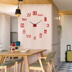 3D Living Room Acrylic Wall Clock DIY Mute Art Clock Wall Sticker