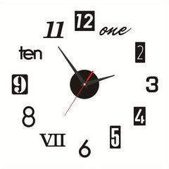 3D Living Room Acrylic Wall Clock DIY Mute Art Clock Wall Sticker