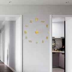 3D Living Room Acrylic Wall Clock DIY Mute Art Clock Wall Sticker