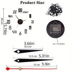3D Living Room Acrylic Wall Clock DIY Mute Art Clock Wall Sticker