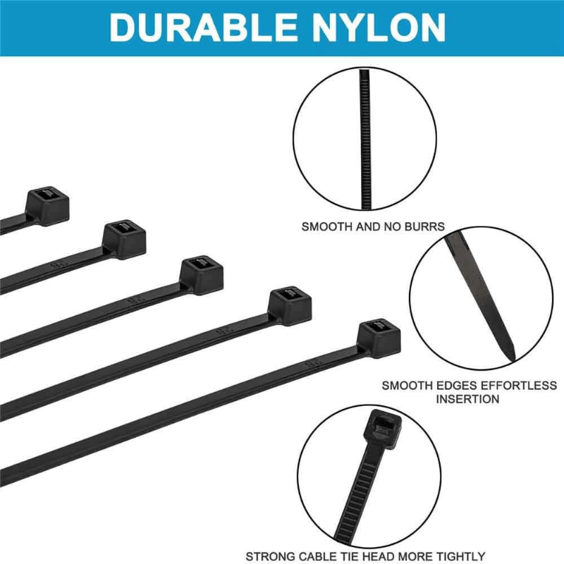 100pcs Heavy Duty Cable Zip Ties 30 48 Cm Self Locking Nylon Zip Ties