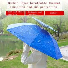 UV Protection Hands-Free Umbrella Hat for Fishing Gardening