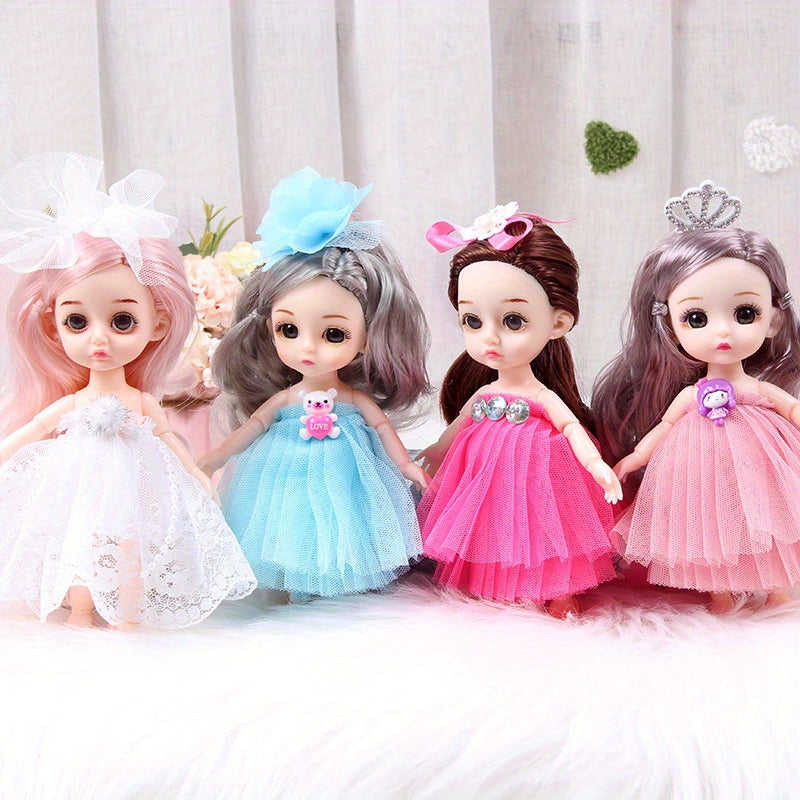 6.69in Princess Doll Toy Gauze Skirts Christmas Gift