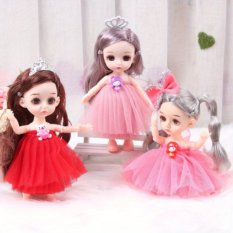 6.69in Princess Doll Toy Gauze Skirts Christmas Gift