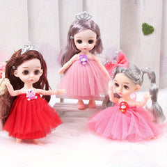 6.69in Princess Doll Toy Gauze Skirts Christmas Gift