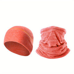 Winter Beanie Hat & Scarf Set Knitted Warm Skull Cap Neck Gaiter