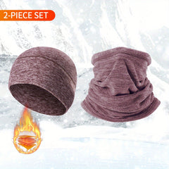 Winter Beanie Hat & Scarf Set Knitted Warm Skull Cap Neck Gaiter