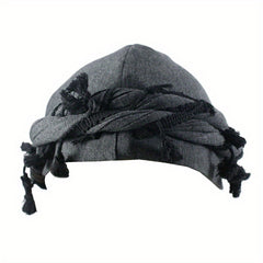 Vintage Turban Head Wrap with Tassel for Men