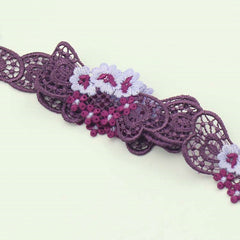 83m Polyester Silk Lace Embroidery Fabric DIY Clothing Accessories
