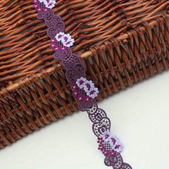 83m Polyester Silk Lace Embroidery Fabric DIY Clothing Accessories