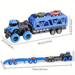 Deformed Track Toy Car with 6 Alloy Cars - Halloween & Christmas Gift