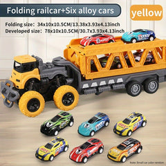 Deformed Track Toy Car with 6 Alloy Cars - Halloween & Christmas Gift