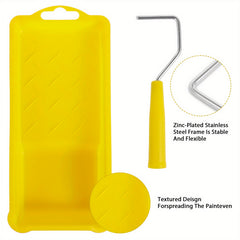 8pcs Mini Foam Paint Roller Set with Handle and Trays