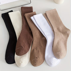 6 Pairs Comfy Breathable Sports Crew Socks