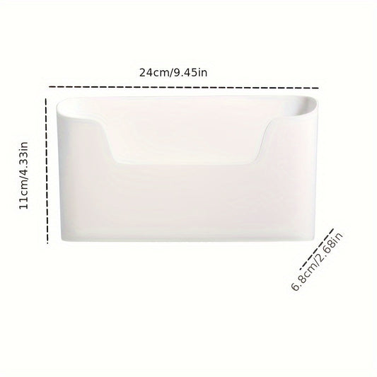 2pcs Wall Mounted Storage Box Kitchen Bathroom Organizer