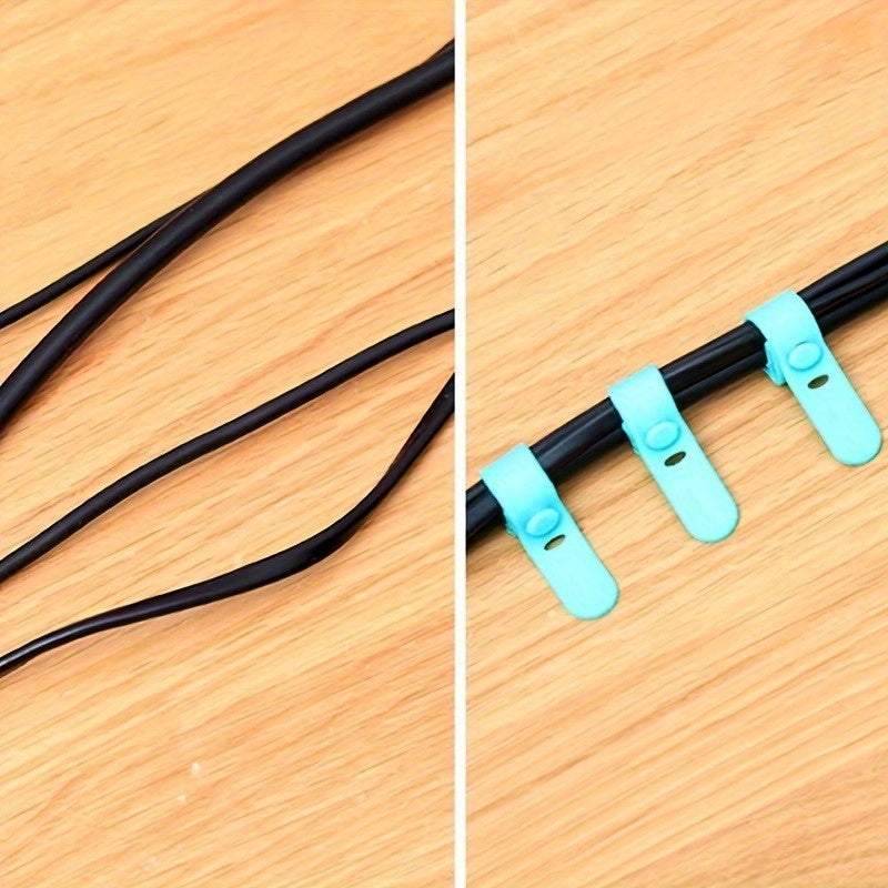 10pcs Silicone Tie Cable Storage Winder Anti Lost Fastener Bundle Strap