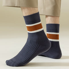 6 Pairs Men's Crew Socks Breathable Sport Socks