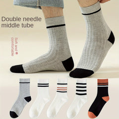 6 Pairs Men's Crew Socks Breathable Sport Socks