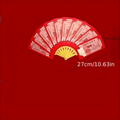 1pc Folding Fan Red Envelopes Year Lucky Red Envelopes For Chinese Year