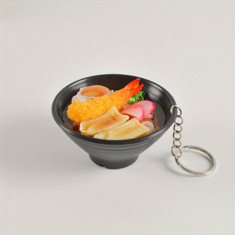 PVC Japanese Udon Noodle Keychain Bag Purse Pendant Ornament