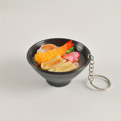 PVC Japanese Udon Noodle Keychain Bag Purse Pendant Ornament