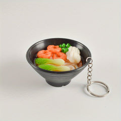 PVC Japanese Udon Noodle Keychain Bag Purse Pendant Ornament