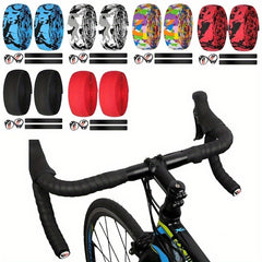 Camouflage Road Bike Handlebar Tape with Bar Plugs