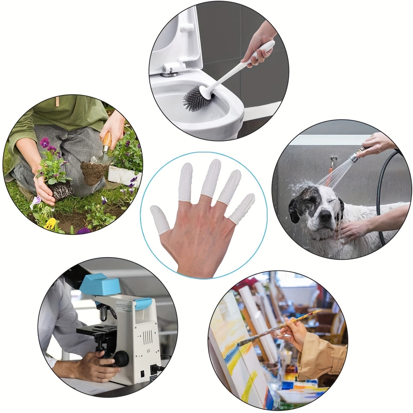Anti Static Latex Finger Caps for Electronics Maintenance