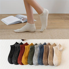 5 Pairs Casual Ankle Socks Unisex Breathable Low Cut Spring Summer Assorted