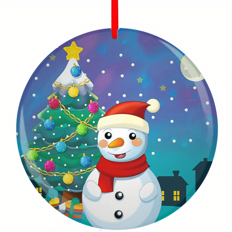 Snowman Series Christmas Tree Blessing DIY Acrylic Pendant